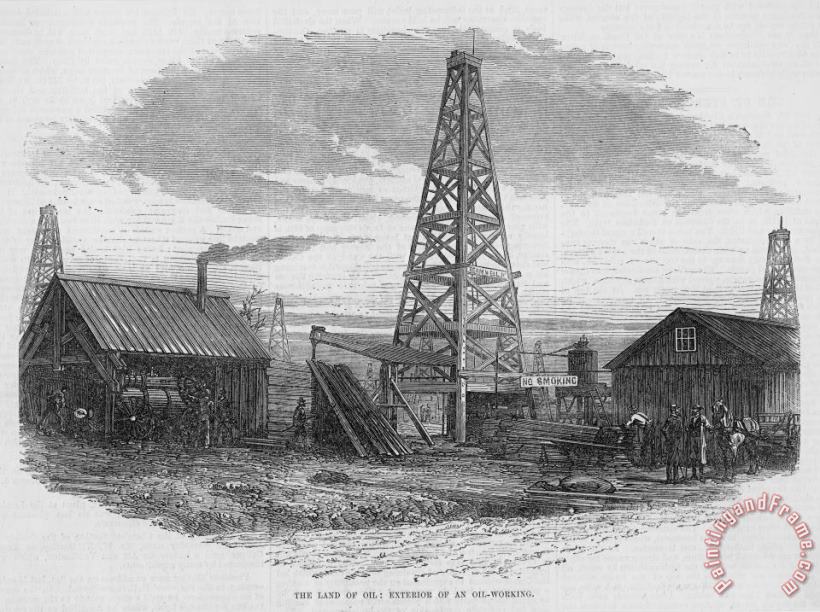 OIL WELL, 19th CENTURY painting - Others OIL WELL, 19th CENTURY Art Print