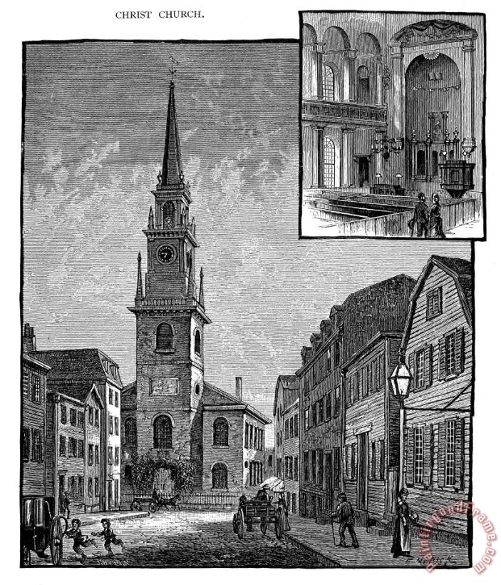 Old North Church, 1775 painting - Others Old North Church, 1775 Art Print