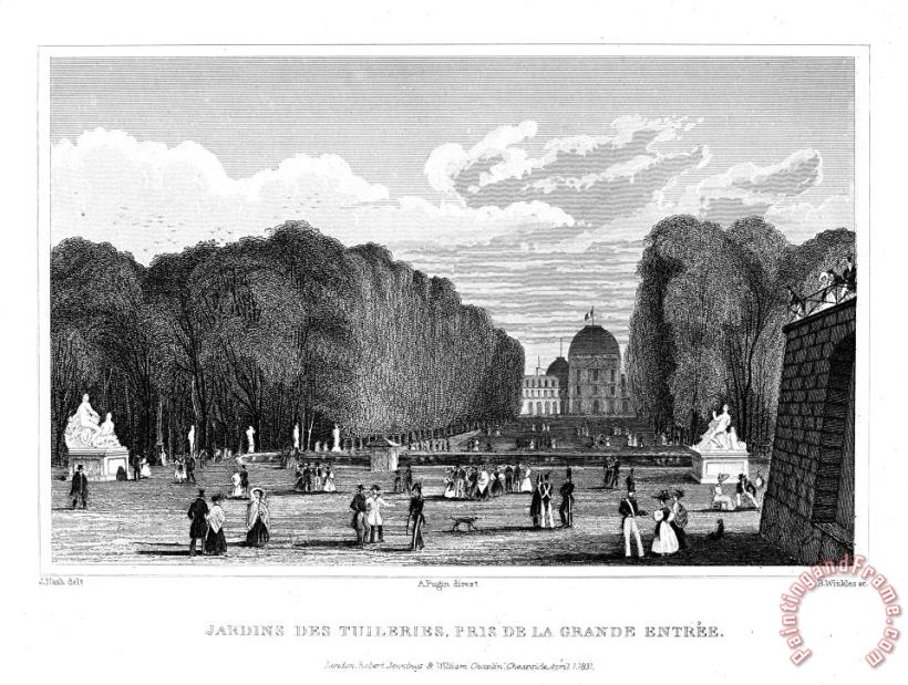 Paris: Tuilerie Gardens painting - Others Paris: Tuilerie Gardens Art Print