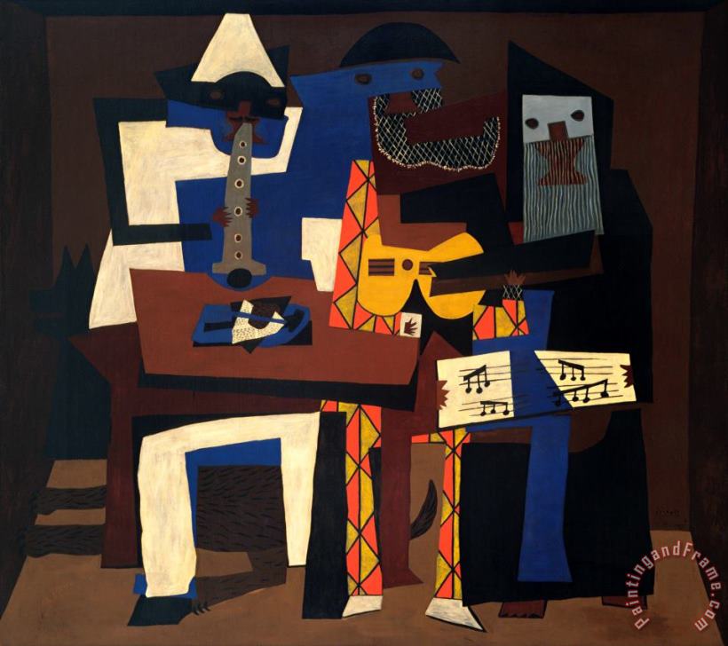 Picasso: Three Musicians painting - Others Picasso: Three Musicians Art Print