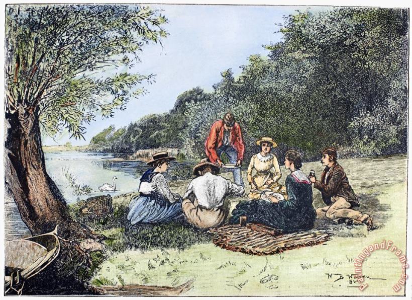 Picnic, 1885 painting - Others Picnic, 1885 Art Print