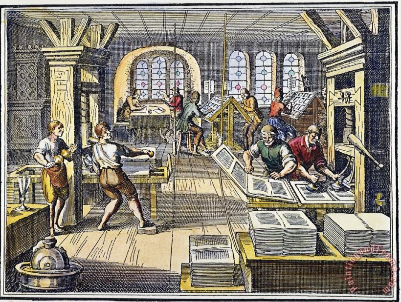 Printing Office, 1619 painting - Others Printing Office, 1619 Art Print