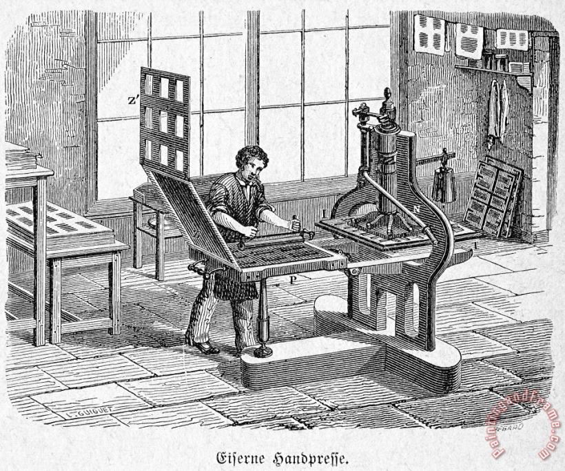 Others Printing Press, 1805 Art Painting