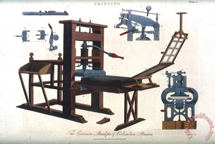 Printing Presses, 1826 painting - Others Printing Presses, 1826 Art Print