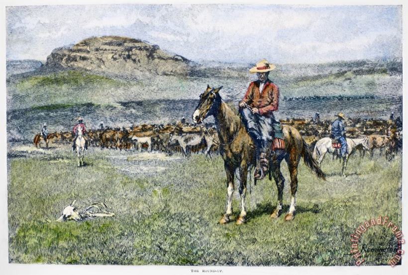 Remington: Cowboy, 1888 painting - Others Remington: Cowboy, 1888 Art Print
