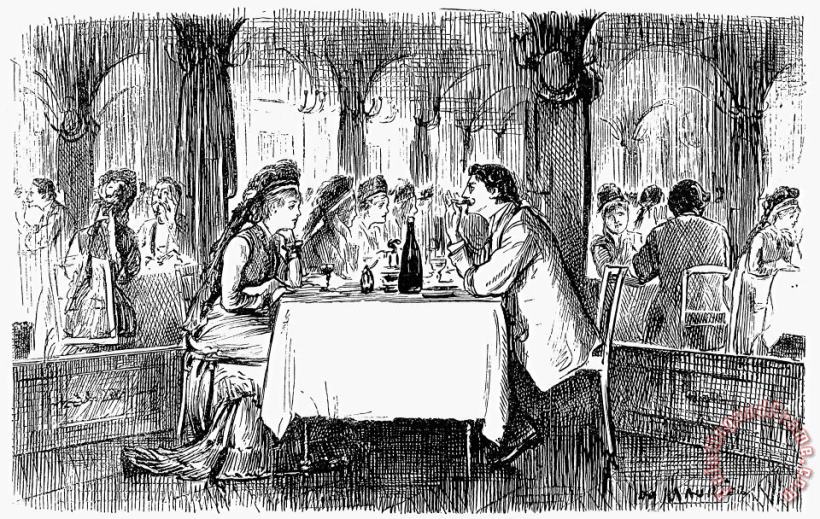 Others RESTAURANT, 19th CENTURY Art Painting
