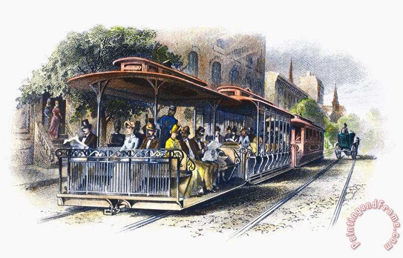 Others STREETCAR, c1880 Art Painting