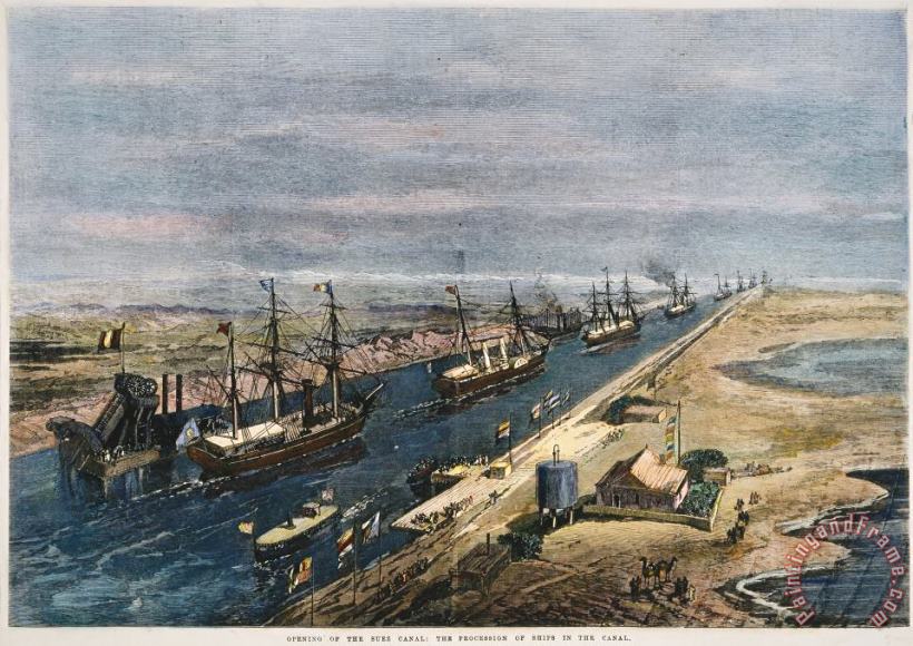 Suez Canal, 1869 painting - Others Suez Canal, 1869 Art Print