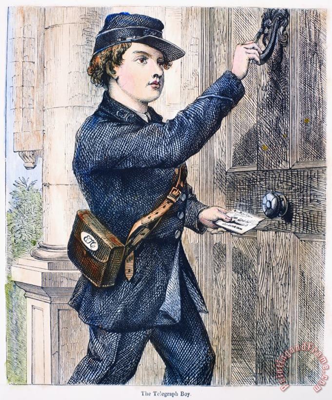 Others Telegraph Messenger, 1869 Art Print