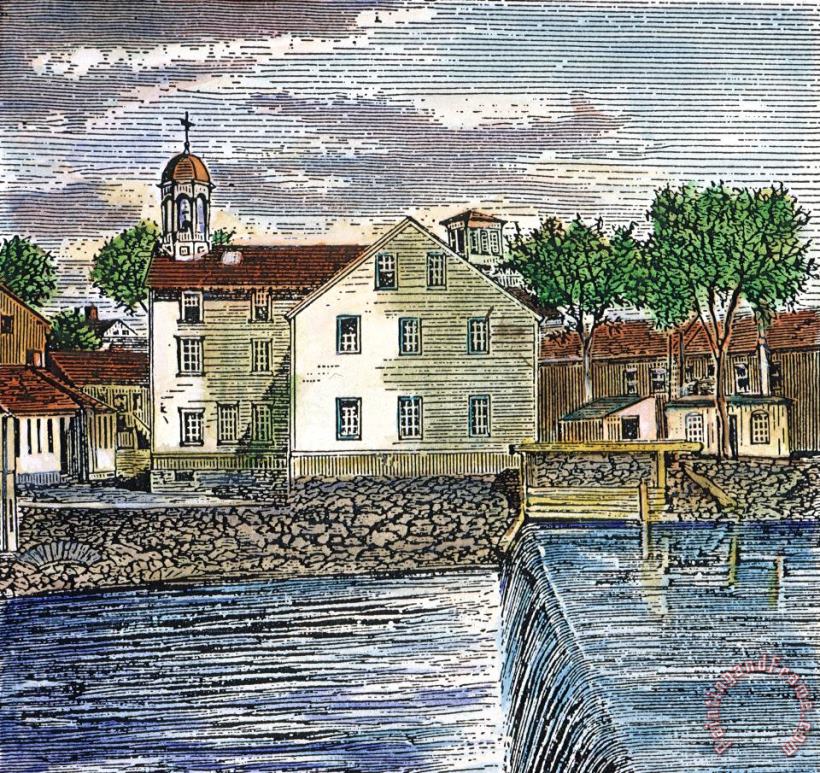 Textile Mill, 1793 painting - Others Textile Mill, 1793 Art Print