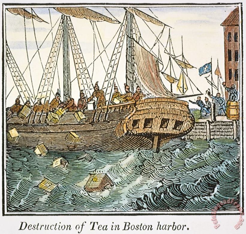 Others The Boston Tea Party, 1773 Art Painting