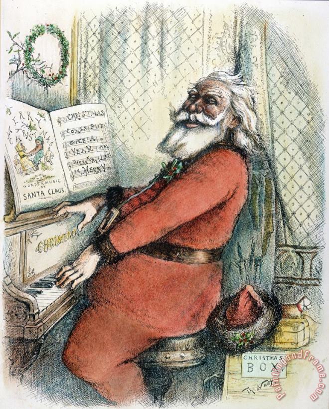 Thomas Nast: Santa Claus painting - Others Thomas Nast: Santa Claus Art Print