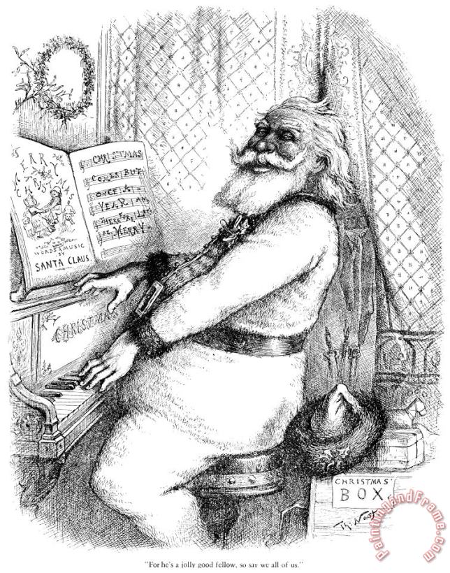 Thomas Nast: Santa Claus painting - Others Thomas Nast: Santa Claus Art Print