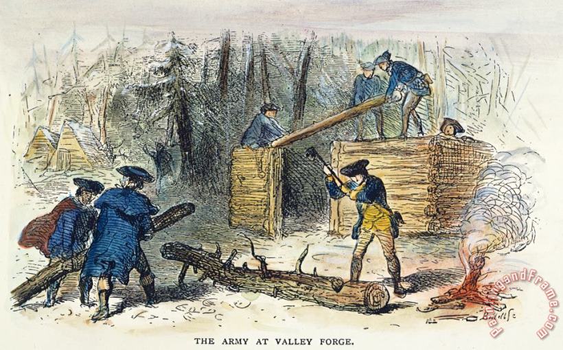Valley Forge: Huts, 1777 painting - Others Valley Forge: Huts, 1777 Art Print