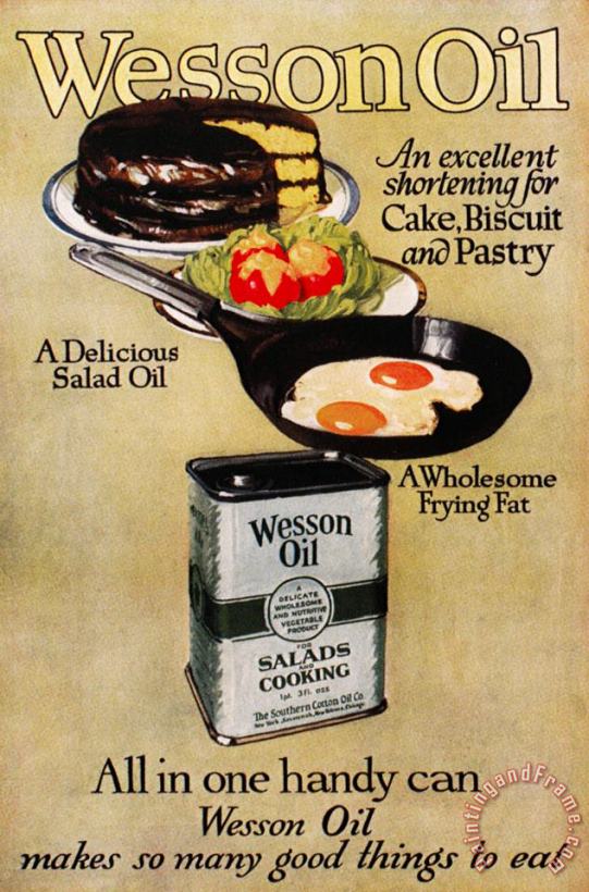Vegetable Oil Ad, 1918 painting - Others Vegetable Oil Ad, 1918 Art Print