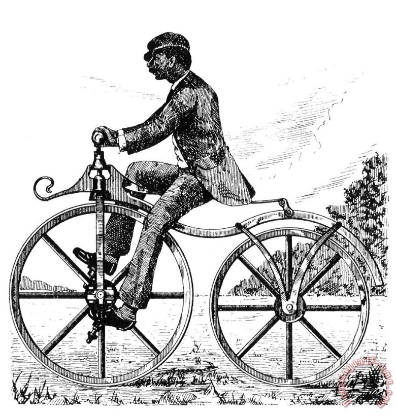 Velocipede, 1866 painting - Others Velocipede, 1866 Art Print