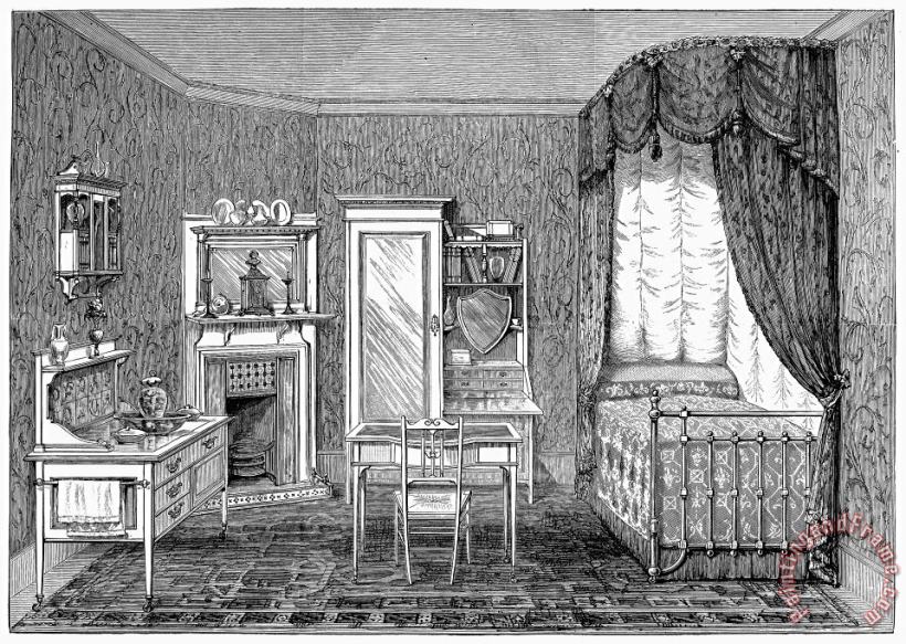 Others Victorian Bedroom, 1884 Art Print