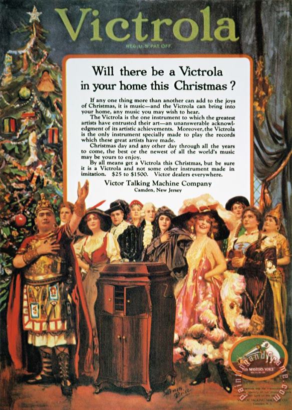 Others Victrola Advertisement Art Painting