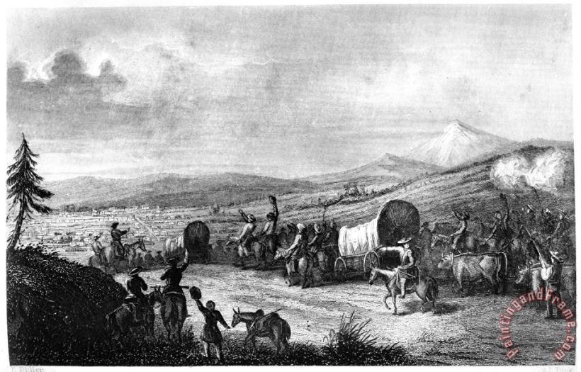 Others WAGON TRAIN, c1844 Art Painting