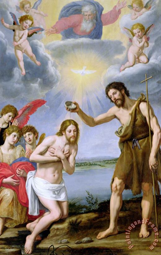 The Baptism of Christ painting - Ottavio Vannini The Baptism of Christ Art Print