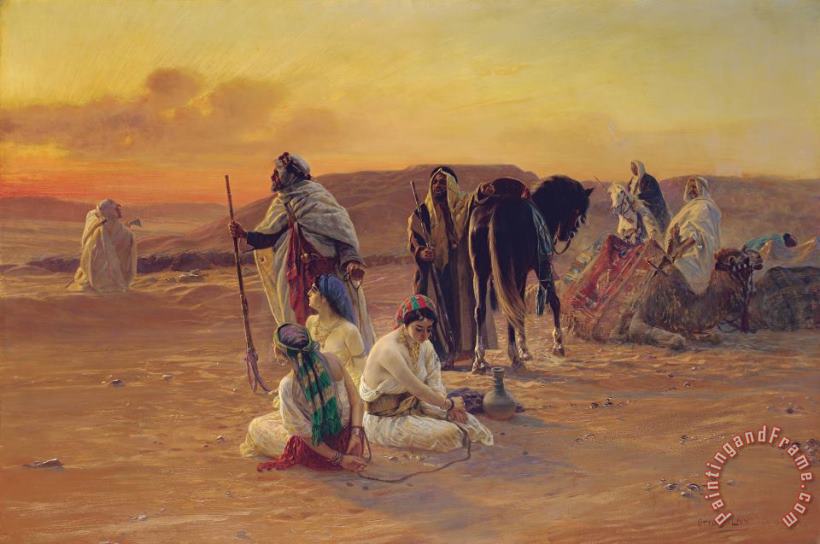 A Rest In The Desert painting - Otto Pilny A Rest In The Desert Art Print