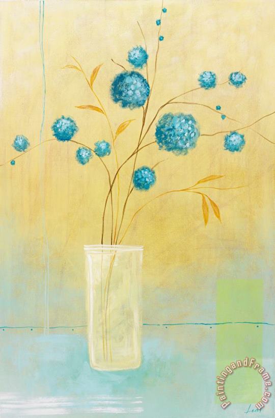 Pablo Esteban Blue Flowers Art Painting