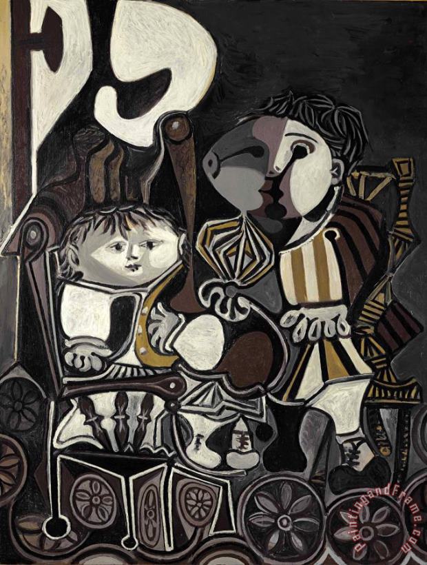 Pablo Picasso Claude Et Paloma Art Painting