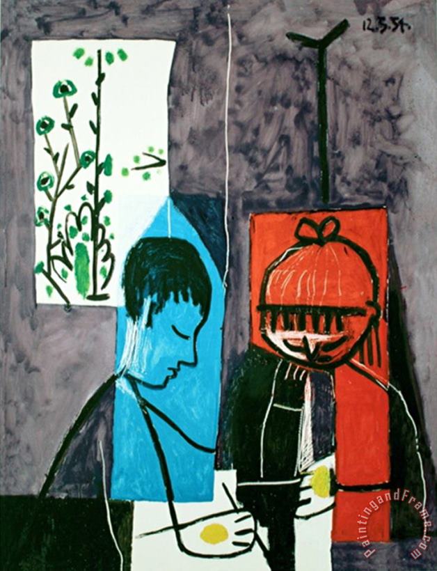Pablo Picasso Enfants Dessinant Art Painting