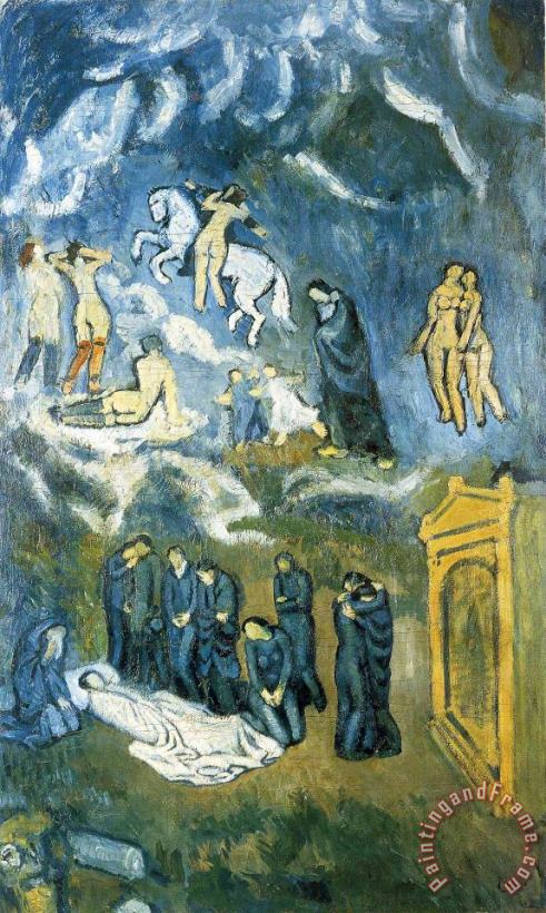 Evocation The Burial of Casagemas 1901 painting - Pablo Picasso Evocation The Burial of Casagemas 1901 Art Print
