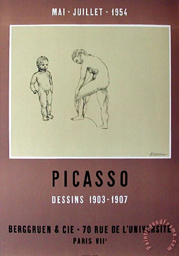 Pablo Picasso Expo 54 Galerie Berggruen Art Print