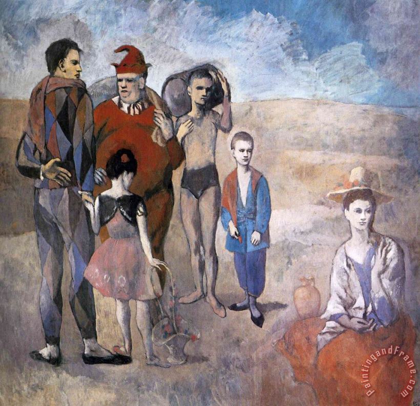 Family of Acrobats Jugglers 1905 painting - Pablo Picasso Family of Acrobats Jugglers 1905 Art Print