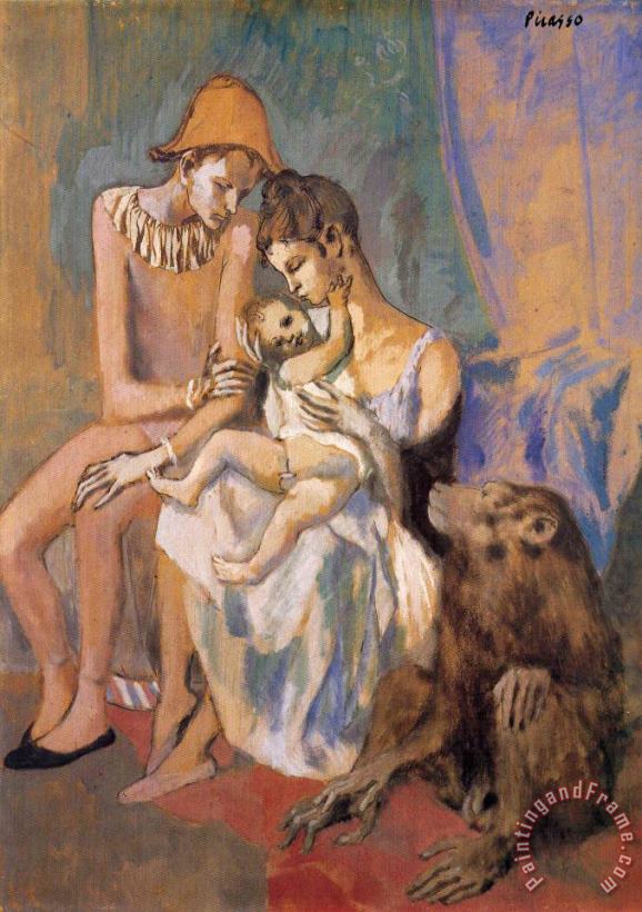 Family of Acrobats with Monkey 1905 painting - Pablo Picasso Family of Acrobats with Monkey 1905 Art Print