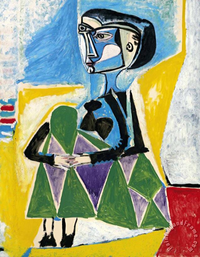 Pablo Picasso Femme Accroupie (jacqueline) Art Print