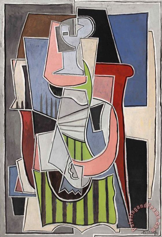 Femme Assise Dans Un Fauteuil painting - Pablo Picasso Femme Assise Dans Un Fauteuil Art Print