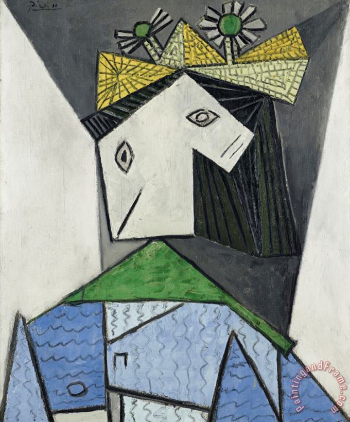 Pablo Picasso Femme Au Chapeau Art Painting