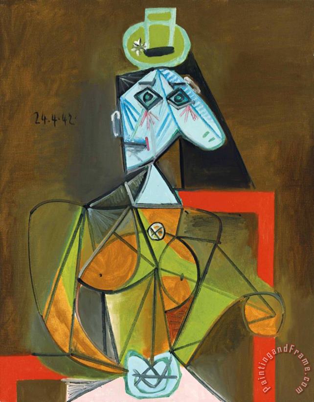 Femme Dans Un Fauteuil (dora Maar) painting - Pablo Picasso Femme Dans Un Fauteuil (dora Maar) Art Print