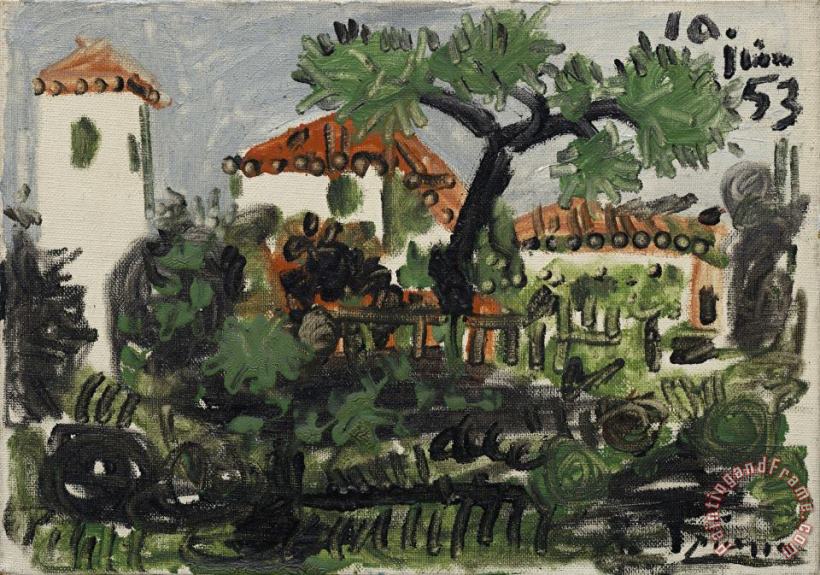 Pablo Picasso Garden in Vallauris (jardin a Vallauris) Art Painting