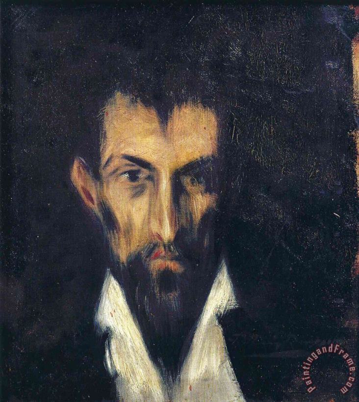 Pablo Picasso Head of a Man in El Greco Style 1899 Art Print