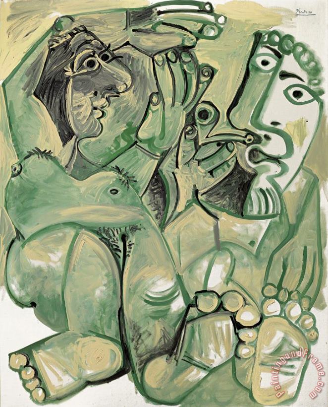 Pablo Picasso Homme Et Femme Nus Art Painting