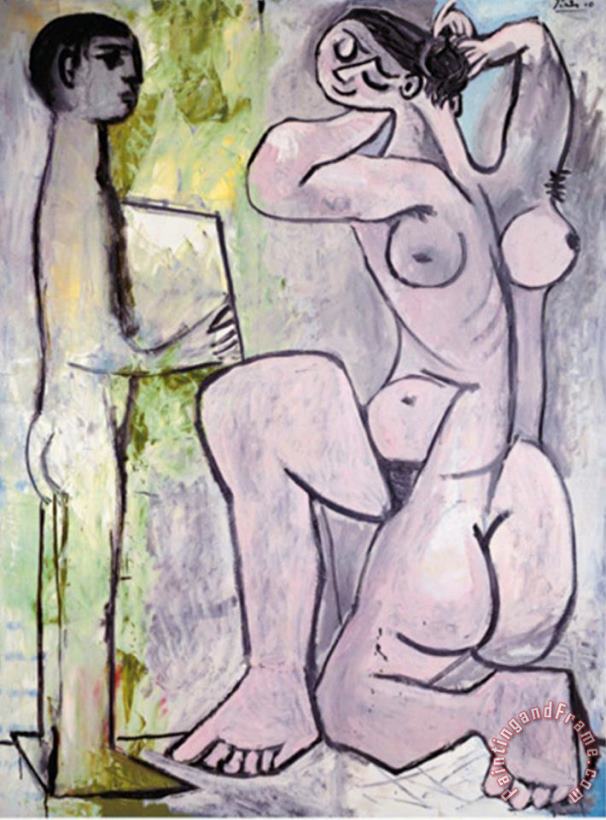 Pablo Picasso La Coiffure C 1954 Art Print