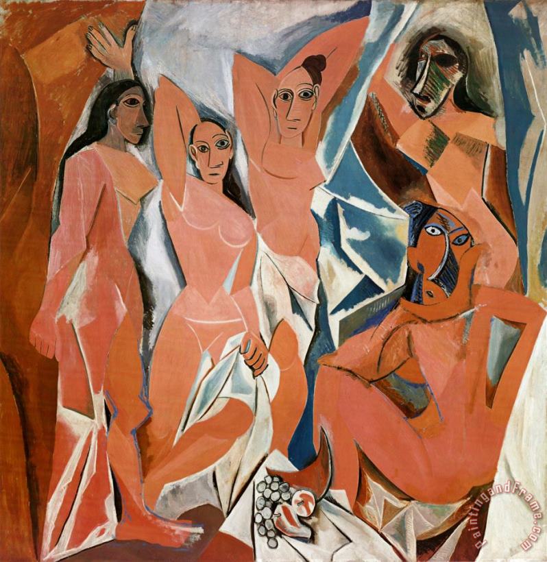 Pablo Picasso Les Demoiselles D Avignon C 1907 Art Print