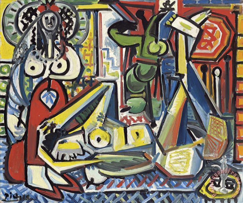 Pablo Picasso Les Femmes D'alger (version 'f') Art Painting