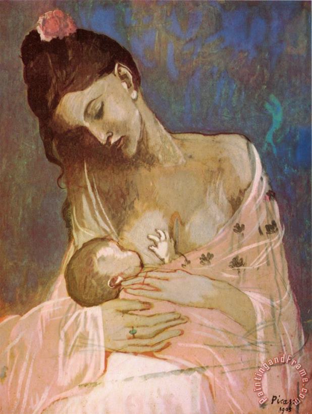 Maternity painting - Pablo Picasso Maternity Art Print