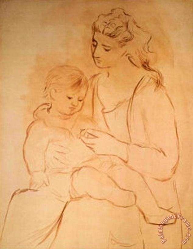 Pablo Picasso Mother And Son Art Painting