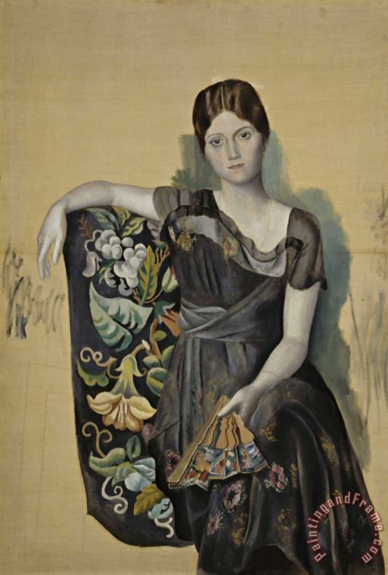 Pablo Picasso Portrait D'olga Dans Un Fauteuil (portrait of Olga in an Armchair) Art Painting