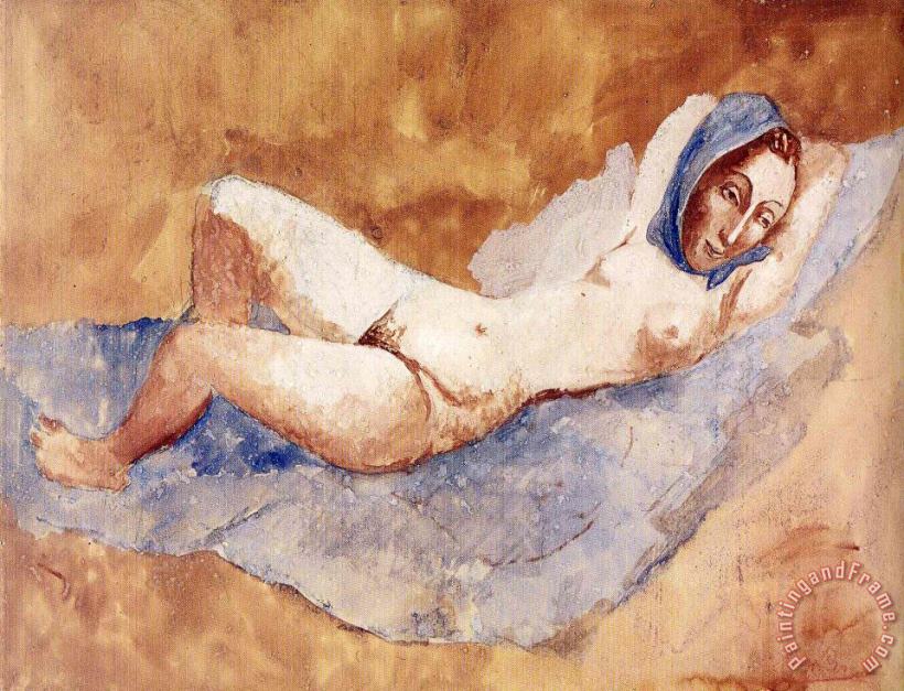 Reclining Nude Fernande 1906 painting - Pablo Picasso Reclining Nude Fernande 1906 Art Print