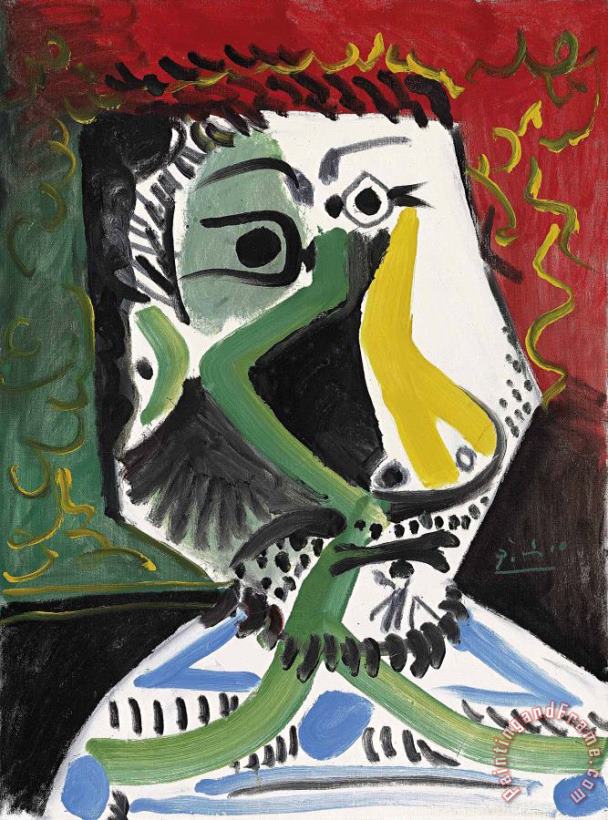 Pablo Picasso Tete D'homme, 1964 Art Print