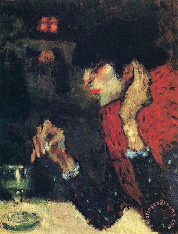 The Absinthe Drinker 1901 1 painting - Pablo Picasso The Absinthe Drinker 1901 1 Art Print