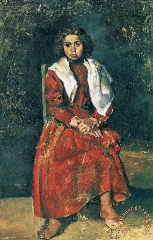 The Barefoot Girl 1895 painting - Pablo Picasso The Barefoot Girl 1895 Art Print
