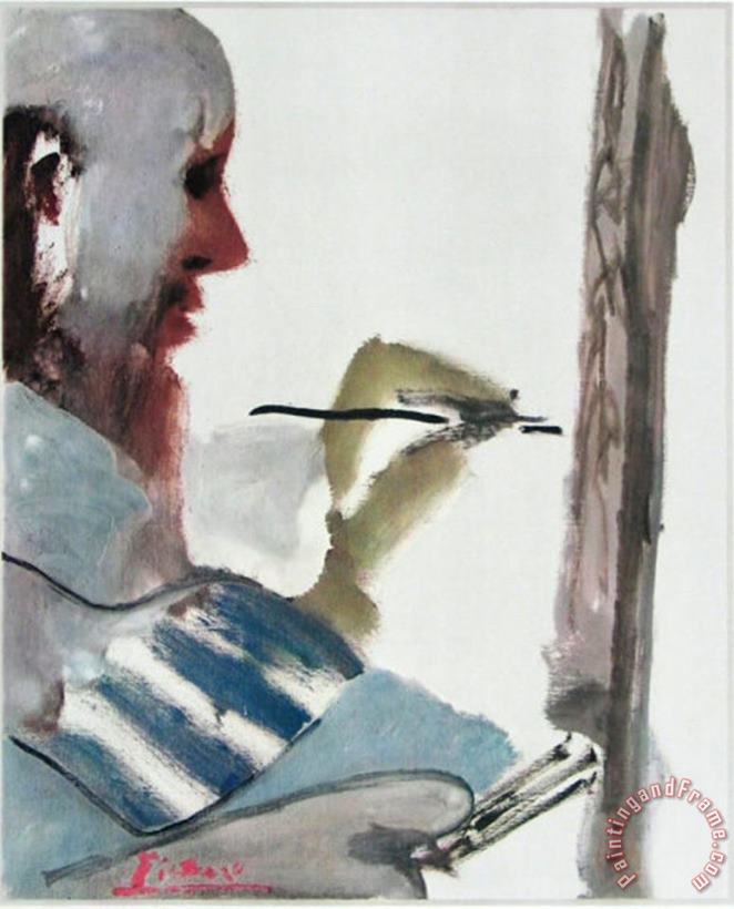The Painter at Work painting - Pablo Picasso The Painter at Work Art Print